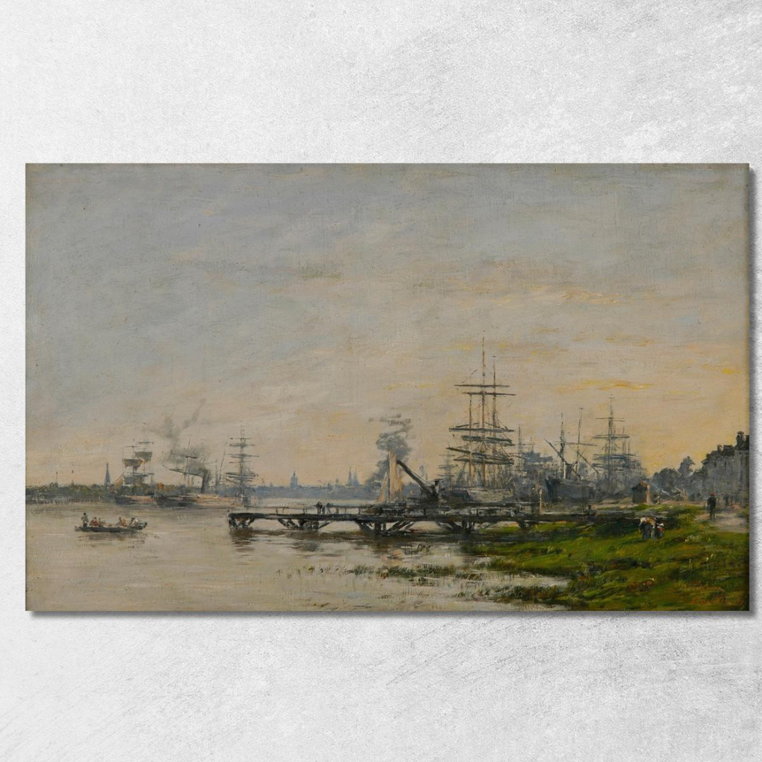 Il Porto Di Bordeaux Visto Dal Molo Di Bacalan Eugène Boudin ebd84 quadro stampato su tela Il Porto Di Bordeaux Visto Dal Molo Di Bacalan Eugène Boudin ebd84 quadro stampato su tela