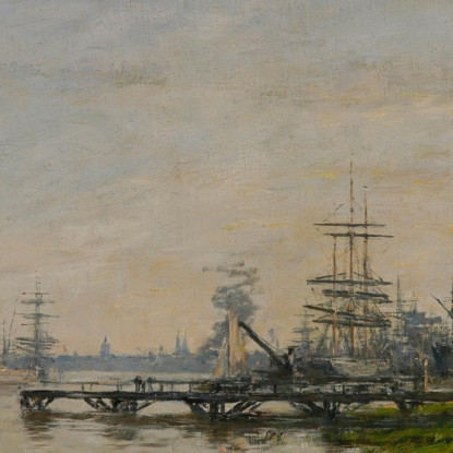 Il Porto Di Bordeaux Visto Dal Molo Di Bacalan Eugène Boudin ebd84 quadro stampato su tela