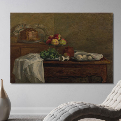 Natura Morta Con Portauovo Rovesciato Eugène Boudin ebd93 quadro stampato su tela