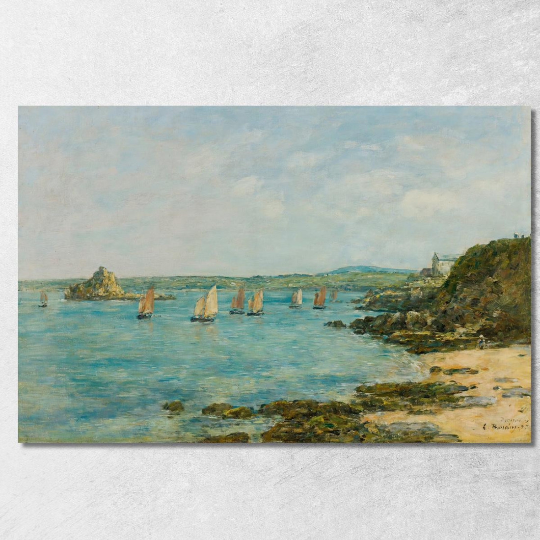 Riva Di Douarnenez - Barche Da Pesca Nella Baia Eugène Boudin ebd116 quadro stampato su tela Riva Di Douarnenez - Barche Da Pesca Nella Baia Eugène Boudin ebd116 quadro stampato su tela