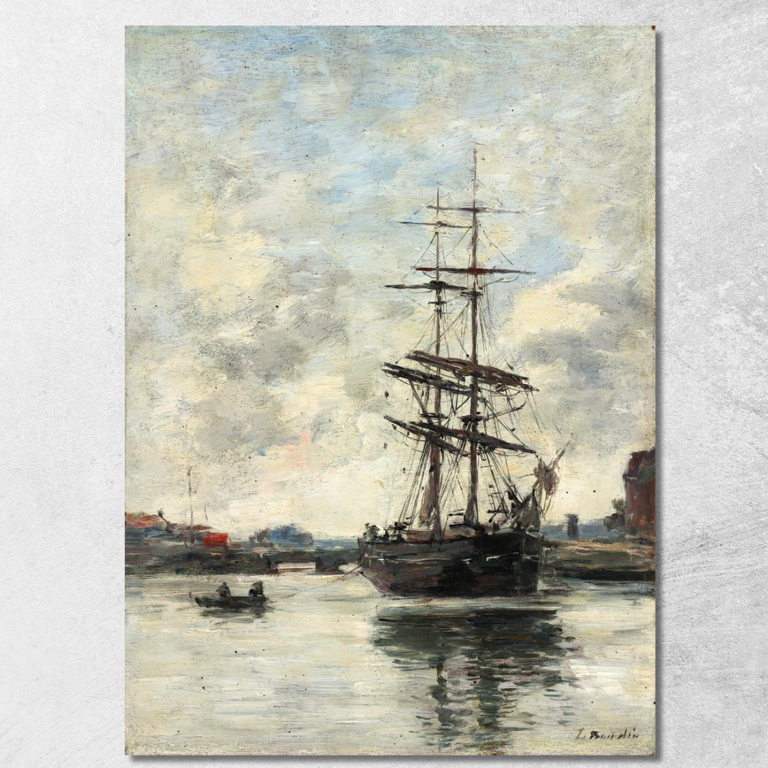 Nave Sulla Touques Eugène Boudin ebd126 quadro stampato su tela Nave Sulla Touques Eugène Boudin ebd126 quadro stampato su tela