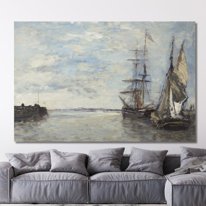 Uscita Dal Porto Eugène Boudin ebd128 quadro stampato su tela