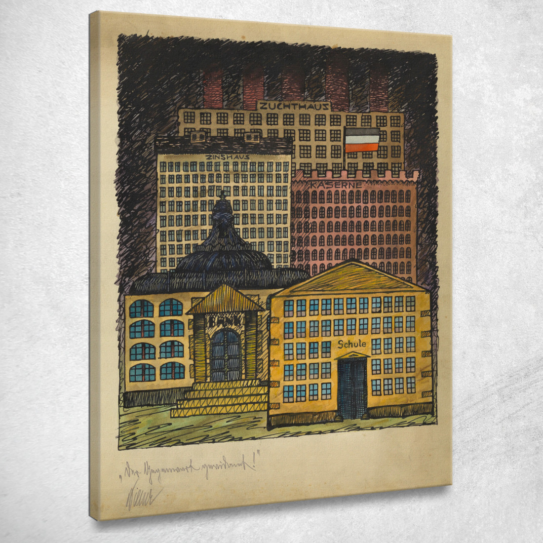 Dedicato Al Presente Karl Wiener kwn117 quadro stampato su tela Dedicato Al Presente Karl Wiener kwn117 quadro stampato su tela