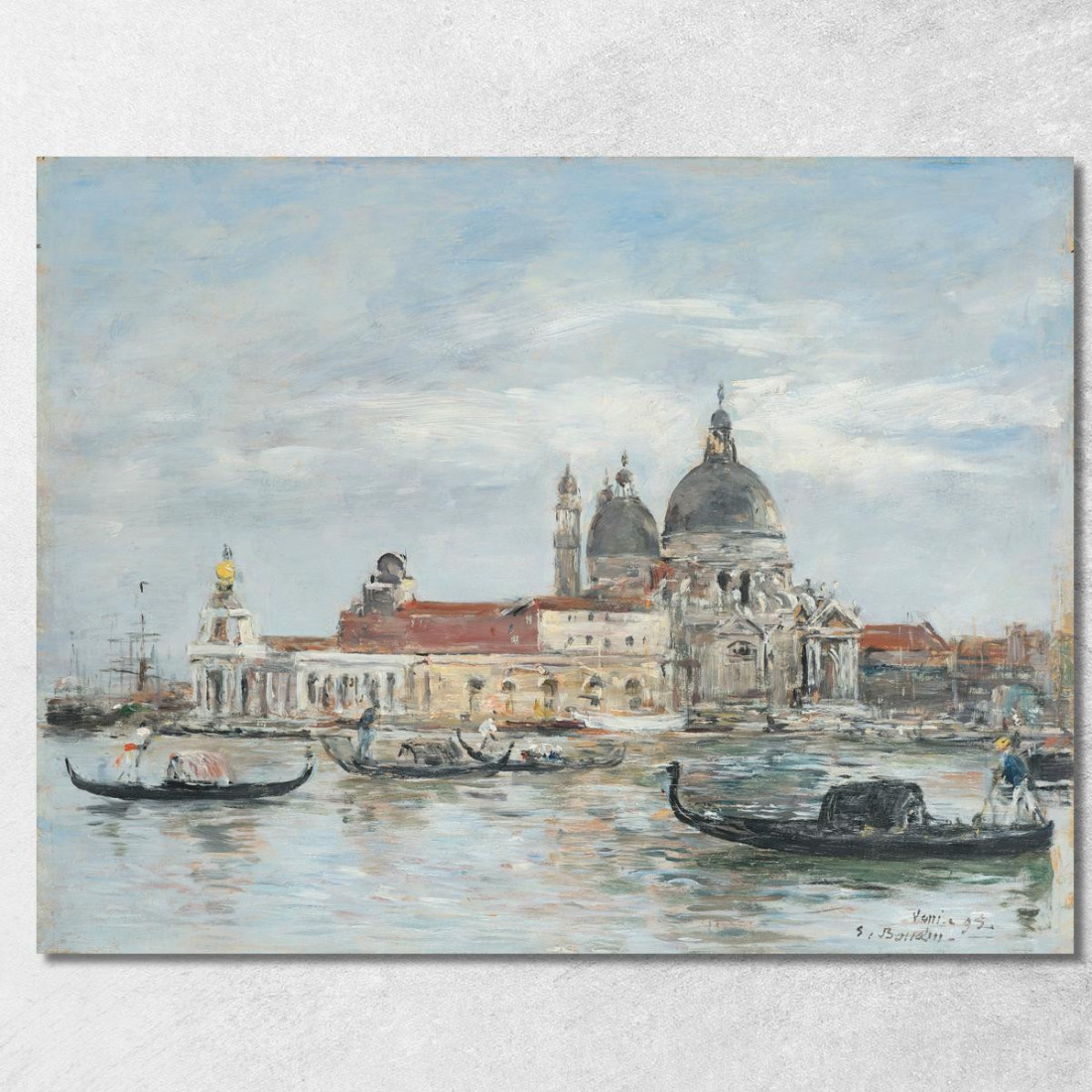 Venezia. La Salute. La Dogana Eugène Boudin ebd172 quadro stampato su tela Venezia. La Salute. La Dogana Eugène Boudin ebd172 quadro stampato su tela