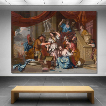Achille Scoperto Tra Le Figlie Di Licomede Gerard de Lairesse gdl2 quadro stampato su tela