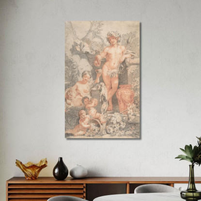 Scena Arcadica Con Bacco Gerard de Lairesse gdl6 quadro stampato su tela