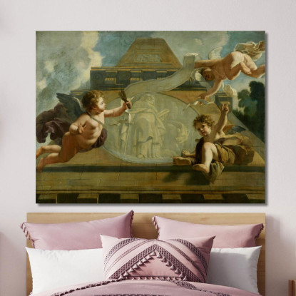 Sant'Antonio L'Eremita: Rappresentazione Allegorica Della Cura Dei Lebbrosi E Degli Innocenti Gerard de Lairesse gdl13 quadro s