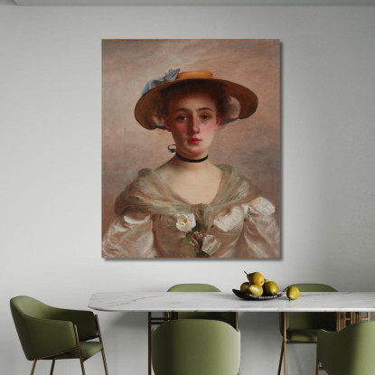 Ritratto Di Una Giovane Donna Gustave Jean Jacquet gjj19 quadro stampato su tela
