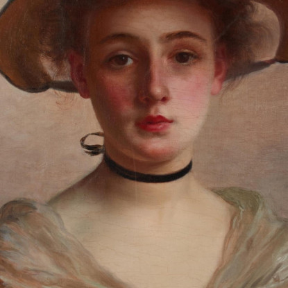 Ritratto Di Una Giovane Donna Gustave Jean Jacquet gjj19 quadro stampato su tela