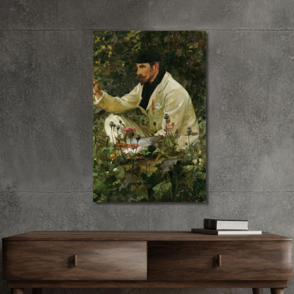 George Hitchcock Che Lavora Nel Suo Giardino A Egmond James Jebusa Shannon jjs7 quadro stampato su tela