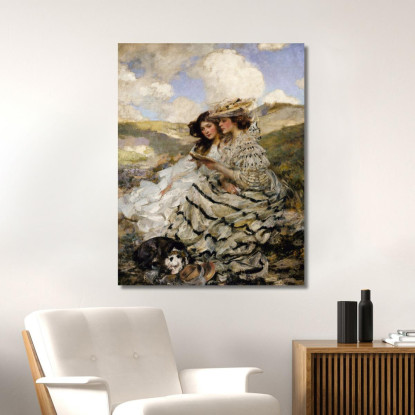 Sulle Dune (Lady Shannon E Kitty) James Jebusa Shannon jjs19 quadro stampato su tela
