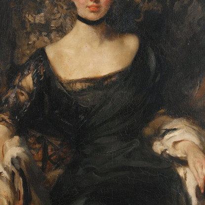 Ritratto Di Miss Aline Henderson (Mrs. J.T. Wigan) James Jebusa Shannon jjs27 quadro stampato su tela