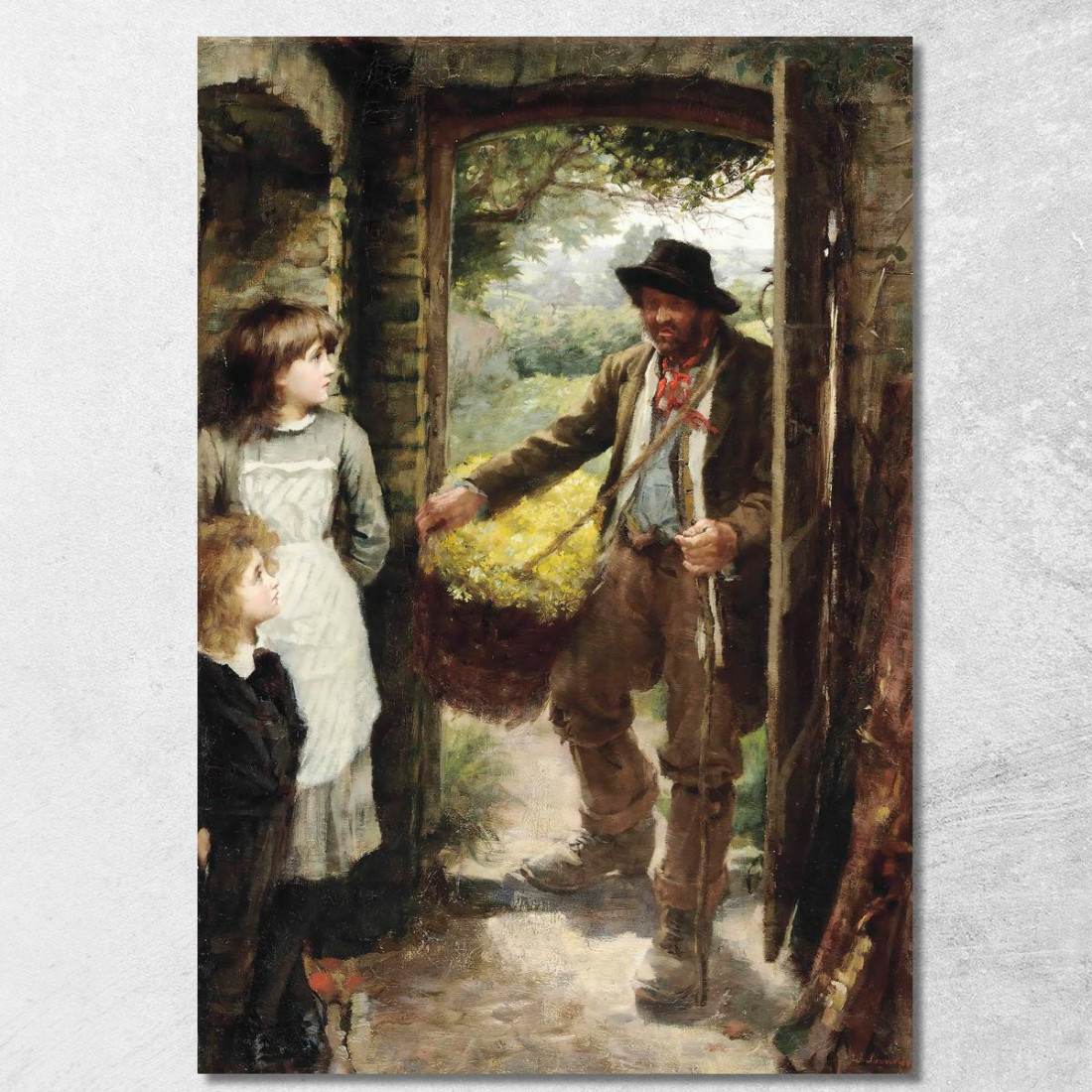 La Raccoglitrice Di Primule James Jebusa Shannon jjs38 quadro stampato su tela La Raccoglitrice Di Primule James Jebusa Shannon jjs38 quadro stampato su tela