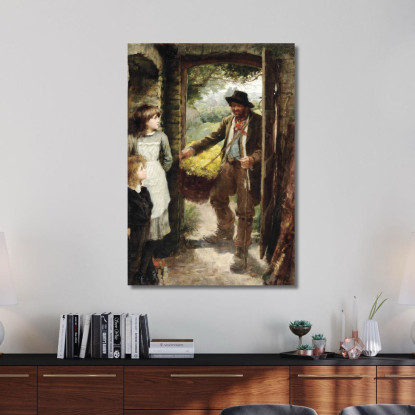 La Raccoglitrice Di Primule James Jebusa Shannon jjs38 quadro stampato su tela