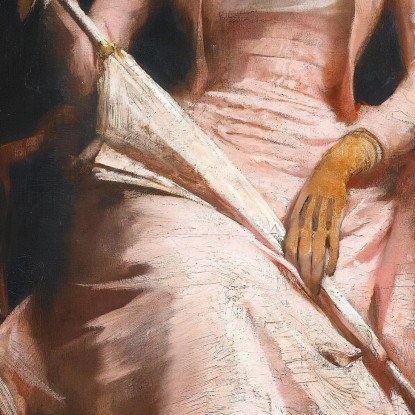 L'Abito Di Seta Rosa James Jebusa Shannon jjs45 quadro stampato su tela