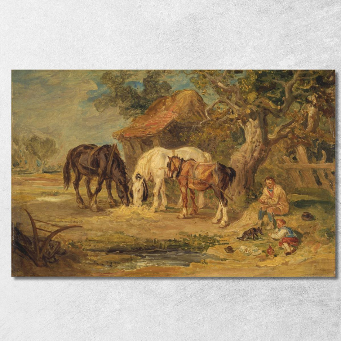 Il Pasto Di Mezzogiorno James Ward jwr41 quadro stampato su tela Il Pasto Di Mezzogiorno James Ward jwr41 quadro stampato su tela