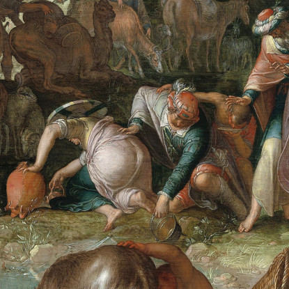 Mosè Colpisce La Roccia Joachim Wtewael jwl13 quadro stampato su tela