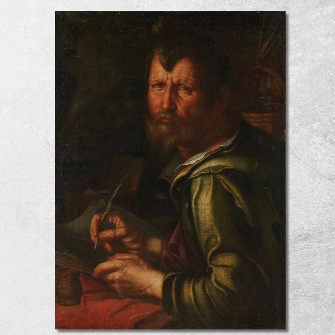 L'Evangelista San Luca Joachim Wtewael jwl20 quadro stampato su tela L'Evangelista San Luca Joachim Wtewael jwl20 quadro stampato su tela