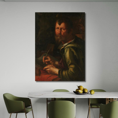 L'Evangelista San Luca Joachim Wtewael jwl20 quadro stampato su tela