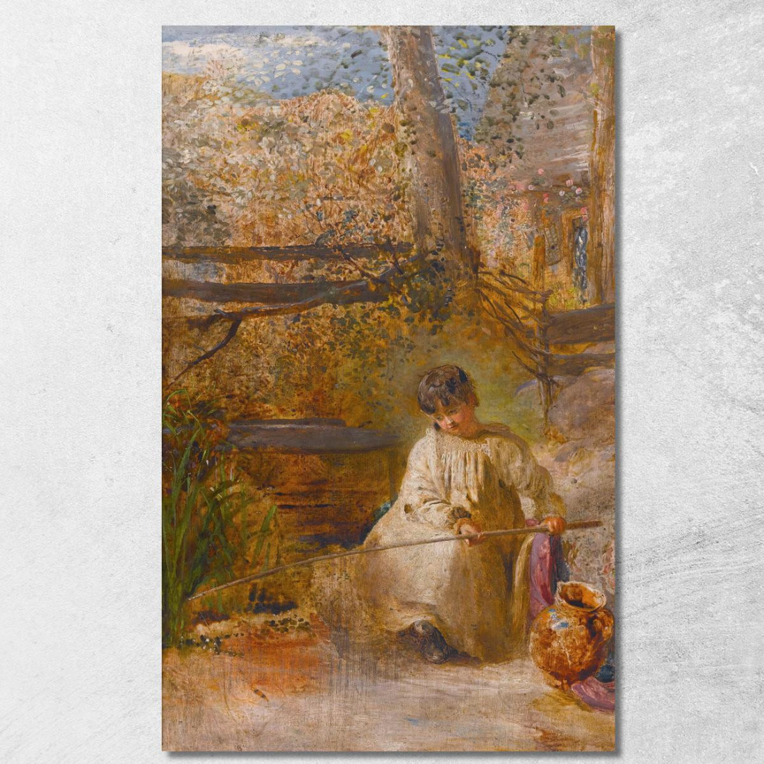 Un Ragazzo Che Pesca John Linnell jln1 quadro stampato su tela Un Ragazzo Che Pesca John Linnell jln1 quadro stampato su tela