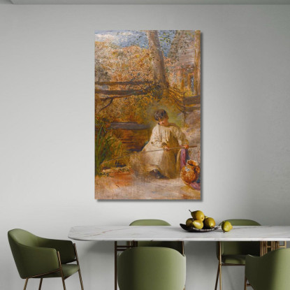 Un Ragazzo Che Pesca John Linnell jln1 quadro stampato su tela