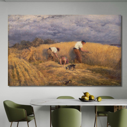 Studio Finito Per 'Mietitura' John Linnell jln2 quadro stampato su tela