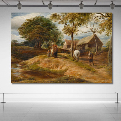 Veduta Vicino Hampstead John Linnell jln4 quadro stampato su tela