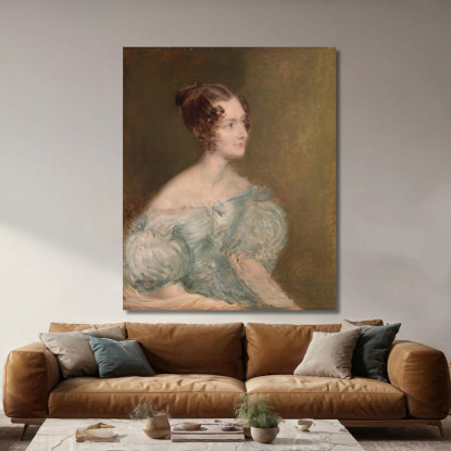Ritratto Di Una Donna Probabilmente Mrs. Price Di Rugby John Linnell jln23 quadro stampato su tela