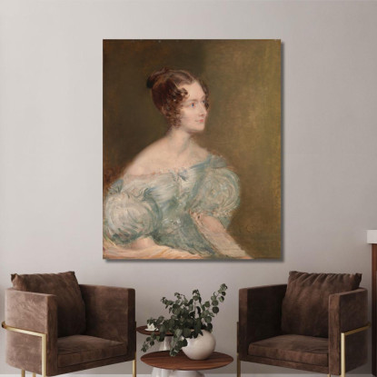 Ritratto Di Una Donna Probabilmente Mrs. Price Di Rugby John Linnell jln23 quadro stampato su tela