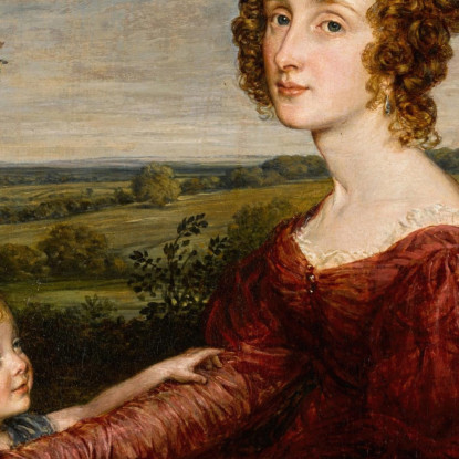 Ritratto Di Mrs. William Wilberforce E Bambino John Linnell jln24 quadro stampato su tela