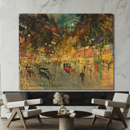 Grandi Boulevard Richelieu-Drouot Konstantin Alexeevich Korovin kak7 quadro stampato su tela