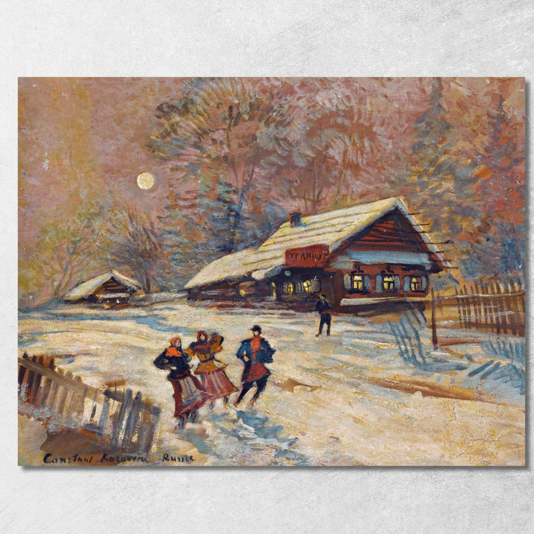 Festaioli Fuori Dalla Taverna Konstantin Alexeevich Korovin kak14 quadro stampato su tela Festaioli Fuori Dalla Taverna Konstantin Alexeevich Korovin kak14 quadro stampato su tela