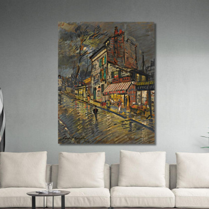Parigi Di Notte 2 Konstantin Alexeevich Korovin kak16 quadro stampato su tela
