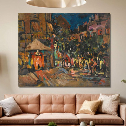 Parigi Di Notte Konstantin Alexeevich Korovin kak17 quadro stampato su tela