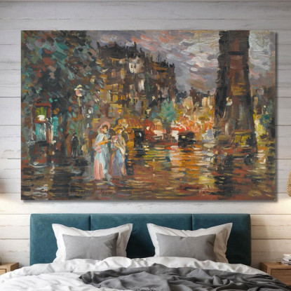 Parigi Konstantin Alexeevich Korovin kak20 quadro stampato su tela