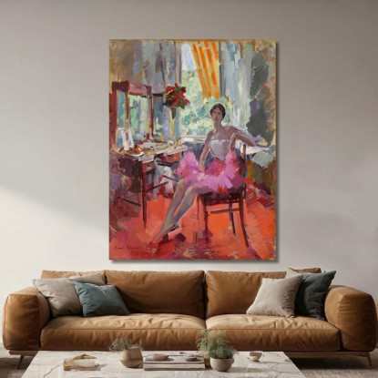 Ritratto Della Ballerina Vera Trefilova Konstantin Alexeevich Korovin kak22 quadro stampato su tela