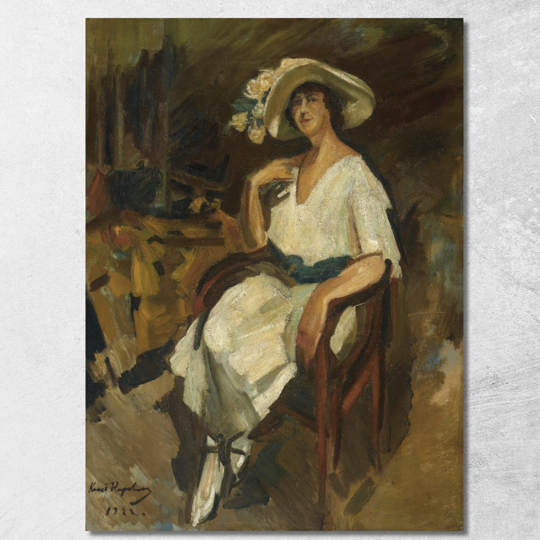 Ritratto Di Madame Maria Rubin Konstantin Alexeevich Korovin kak23 quadro stampato su tela Ritratto Di Madame Maria Rubin Konstantin Alexeevich Korovin kak23 quadro stampato su tela