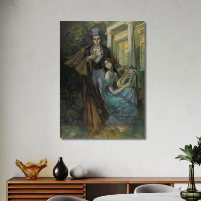 Pushkin E La Musa Konstantin Alexeevich Korovin kak24 quadro stampato su tela