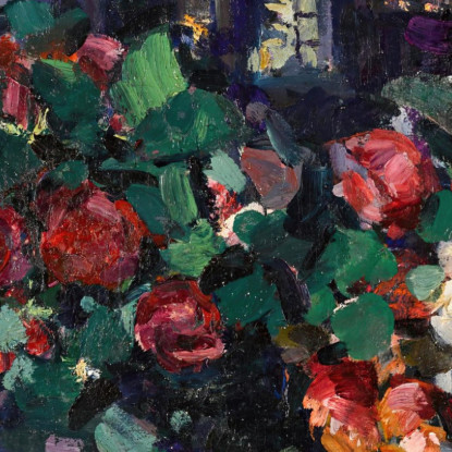Rose Su Un Davanzale Gurzuf Konstantin Alexeevich Korovin kak25 quadro stampato su tela