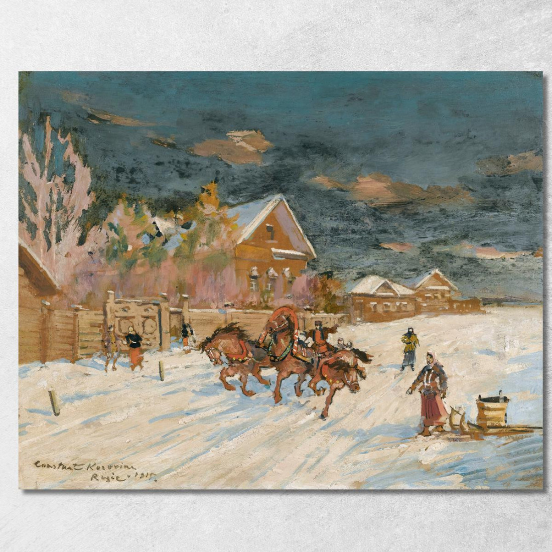 Paesaggio Invernale 2 Konstantin Alexeevich Korovin kak38 quadro stampato su tela Paesaggio Invernale 2 Konstantin Alexeevich Korovin kak38 quadro stampato su tela