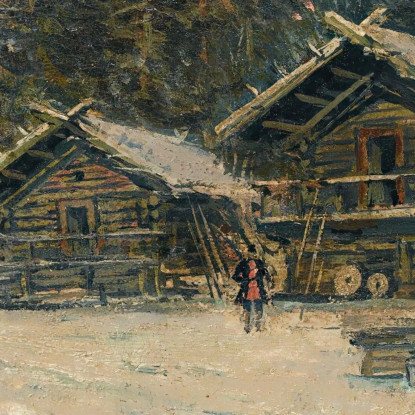 Scena Invernale Con Troika Konstantin Alexeevich Korovin kak40 quadro stampato su tela