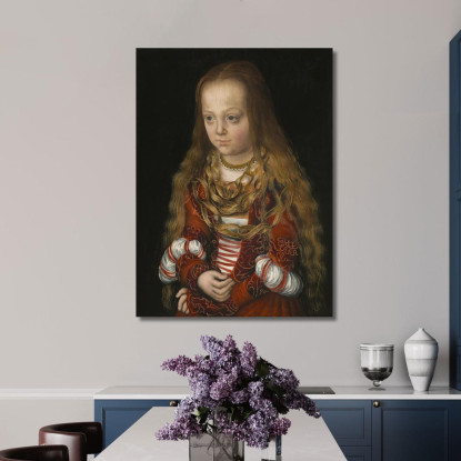 Una Principessa Di Sassonia Lucas Cranach the Elder lce2 quadro stampato su tela