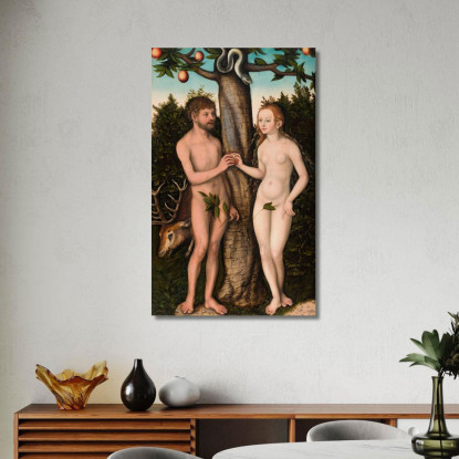 Adamo Ed Eva Lucas Cranach the Elder lce6 quadro stampato su tela