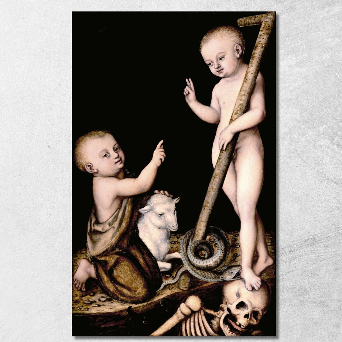 Adorazione Di Gesù Bambino Da Parte Di San Giovanni Battista Lucas Cranach the Elder lce7 quadro stampato su tela Adorazione Di Gesù Bambino Da Parte Di San Giovanni Battista Lucas Cranach the Elder lce7 quadro stampato su tela