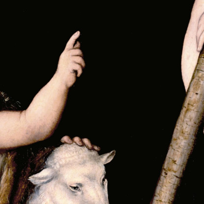 Adorazione Di Gesù Bambino Da Parte Di San Giovanni Battista Lucas Cranach the Elder lce7 quadro stampato su tela