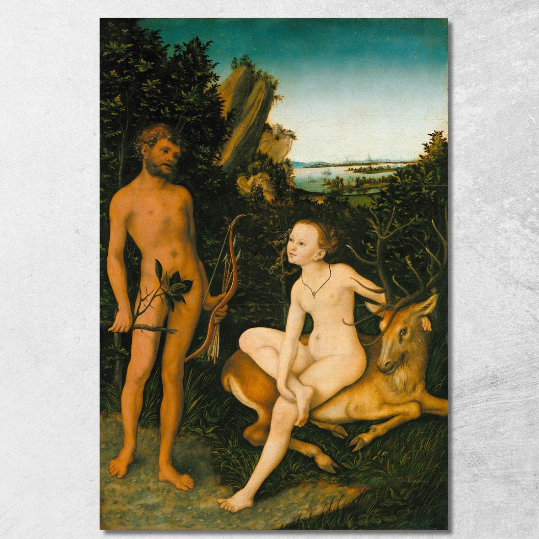 Apollo E Diana Lucas Cranach the Elder lce9 quadro stampato su tela Apollo E Diana Lucas Cranach the Elder lce9 quadro stampato su tela