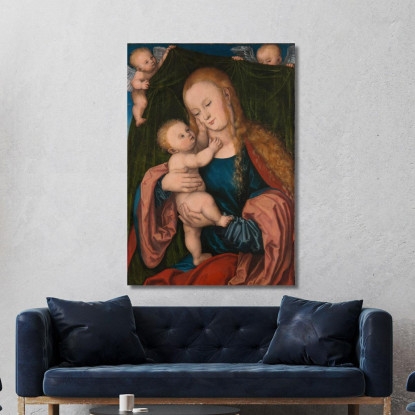 Madonna Col Bambino 3 Lucas Cranach the Elder lce32 quadro stampato su tela