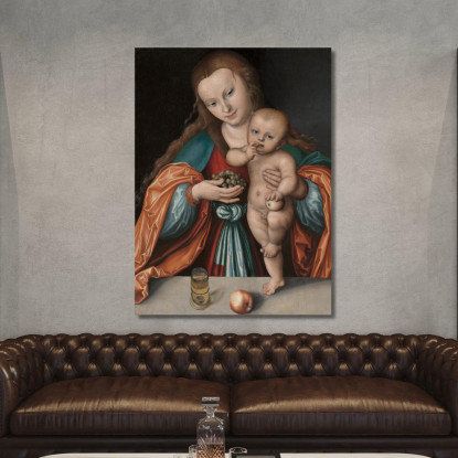 Madonna Col Bambino Lucas Cranach the Elder lce36 quadro stampato su tela