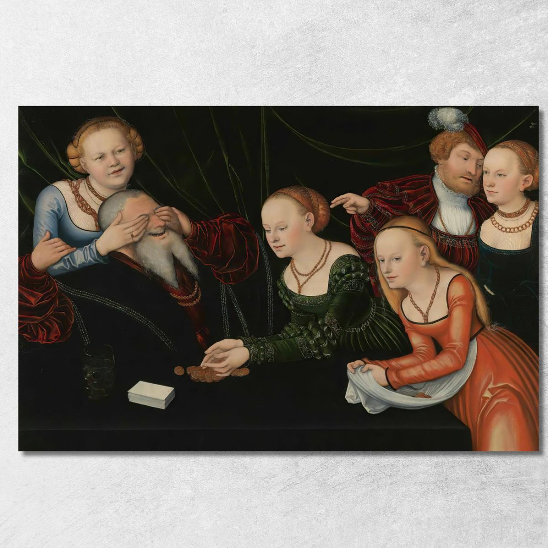 Vecchio Ingannato Da Cortigiane Lucas Cranach the Elder lce40 quadro stampato su tela Vecchio Ingannato Da Cortigiane Lucas Cranach the Elder lce40 quadro stampato su tela