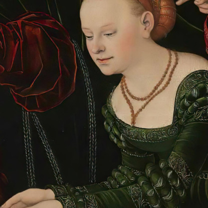 Vecchio Ingannato Da Cortigiane Lucas Cranach the Elder lce40 quadro stampato su tela